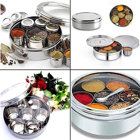 king international stainless steel spice box|King International Stainless Steel Hammered See Through Spice .